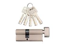 ZWCSHUU Cilindro de Cerradura for Interior, Dormitorio, manija de Estar, Cerradura de latón, Cerradura de Seguridad, Cilindro de Puerta Central Cilindro de Cerradura(70MMPKnob 40AND30MM)