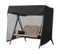 ZWCSHUU Funda for Columpio de Exterior, Impermeable, for jardín, Mecedora, Protector Solar, for Patio, 2 o 3 plazas Cubierta para Columpio(Black,220 * 125 * 170cm)