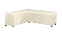 ZWCSHUU Funda Sofa Exterior Impermeable Funda Impermeable for sofá esquinero de jardín, Tela Oxford 420D, con Forma de V y Forma de L, tamaño 13(155x95x68cm,Beige)
