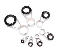 ZWCSHUU Guías de caña de Pescar Guías telescópicas for caña de Pescar, Juego Superior Accesorios reparación balsa, 7 Uds