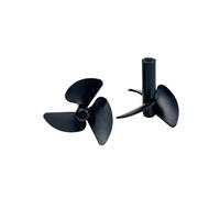 ZWCSHUU Hélice de Barco 1/2 par de hélices for Barco RC for Pesca con Cebo, buscador Peces, 26 mm, 3 Palas, Orificio for Eje Interior(1 Pairs)