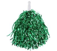 ZWCSHUU Pompones De Porristas 1 Pieza 20CM Cheer Baile Deporte competición porristas Pompones Flor Bola for fútbol Baloncesto Partido pompón(Green)