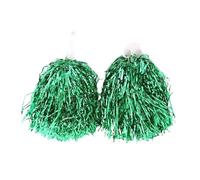 ZWCSHUU Pompones De Porristas Pompones de plástico for Animadora, 2 uds., competición Deportiva Baile, Pompones porristas for niña(Green)