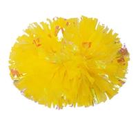 ZWCSHUU Pompones De Porristas Pompones de plástico for porristas, Accesorios reabastecimiento Combustible for niñas, Mango bastón Que no se decoloran, 2 uds(Yellow,35cm)
