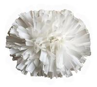 ZWCSHUU Pompones De Porristas Pompones de porristas, Mango bastón 32cm, combinación Libre Colores, no se decolora, 2 uds(White)