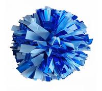 ZWCSHUU Pompones De Porristas Pompones de porristas, Mango bastón 32cm, combinación Libre Colores, no se decolora, 2 uds(Metal Blue White)