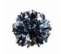 ZWCSHUU Pompones De Porristas Pompones de porristas, Mango bastón 32cm, combinación Libre Colores, no se decolora, 2 uds(Black Metal Silver)