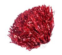 ZWCSHUU Pompones De Porristas Vestido de competición con Pompones Animadora Elegante, Disfraz, Anillo for Dedo, Estilo decorador Fiesta Baile, Bola Flores porristas(Red)