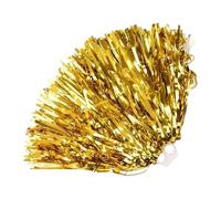 ZWCSHUU Pompones De Porristas Vestido de competición con Pompones Animadora Elegante, Disfraz, Anillo for Dedo, Estilo decorador Fiesta Baile, Bola Flores porristas(Golden)