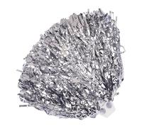 ZWCSHUU Pompones De Porristas Vestido de competición con Pompones Animadora Elegante, Disfraz, Anillo for Dedo, Estilo decorador Fiesta Baile, Bola Flores porristas(Silver)