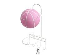 ZWCSHUU Soporte Balones Pared Pelota Soporte de Pared for Baloncesto, Expositor, Estante for Pelotas, Organizador Equipo Deportivo, Almacenamiento sin taladros(Color 2)