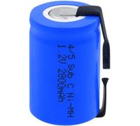 ZWDCVFGK Batería Recargable, 1,2 v 2800 mah 4/5 Sub C(4/5sc) Ni Mh, con lengüetas de níquel para soldar para Altavoz, Auriculares, lámpara Solar, grabadora de conducción,8Pieces