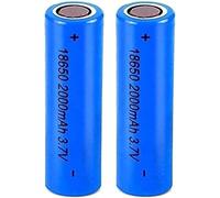 ZWDCVFGK Baterías Recargables de 3,7 V, 2000 mAh, para linternas y luz Solar, Paquete de 2, Parte Superior Plana