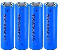 ZWDCVFGK Baterías Recargables de Iones de Litio de 3,7 V, 2200 mAh, para Luces solares, Timbre, Luces de jardín, Cabeza Plana