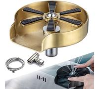 ZWEBY Enjuagador de Vidrio para fregaderos de Cocina, Barra de Acero Inoxidable lavavasos de Oro, Lavadora de Botellas de bebé Taza de Enjuague Bar Taza de Limpiador de Fregadero Accesorios Fregadero