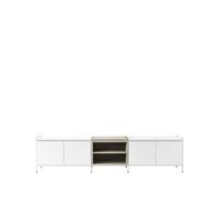 Zweed Aparador Molto bajo Blanco/roble. 3 secciones