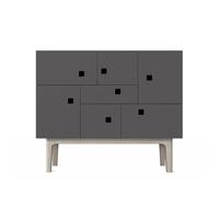 Zweed Aparador Peep C1 Slate grey. roble pigmentado blanco
