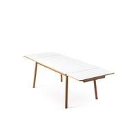 Zweed Mesa con tablero adicional Dino+ Blanco. base de roble. 2 tableros de extensión