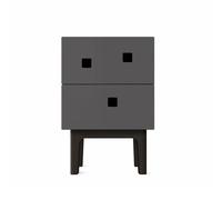 Zweed Mesilla de noche Peep S1 Slate grey. lacado negro