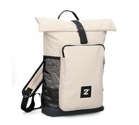 Zwei BONNY BOR180 Rolltop Backpack 15 - 19 litros, mochila ligera de nailon, impermeable, muchos compartimentos, compartimento para botellas, cordón, correas acolchadas, arena, L, Casual