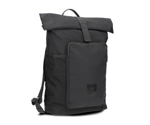 Zwei BONNY BOR180 Rolltop Backpack 15 - 19 litros, mochila ligera de nailon, impermeable, muchos compartimentos, compartimento para botellas, cordón, correas acolchadas, Negro, L, Casual