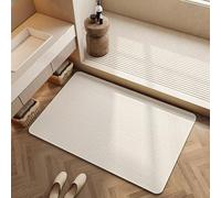 Zweig Alfombra Diatomita Baño Beige Lavable Alfombra Baño,Suave Acogedora Alfombra Diatomita Baño,Antideslizante,Secado Rapido,Humedales para Bañera,Ducha Y Cuarto De Baño