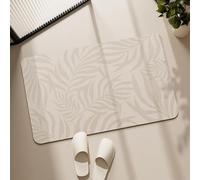 Zweig Alfombrilla Baño Beige Diatomáceas Alfombra De Baño,Antideslizante Absorbente Alfombras,Fácilmente Lavable para Bañera,Cuarto,para Baño,Ducha Y Aseo