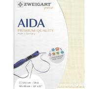 Zweigart 14 hilos Aida marfil 50 x 55 cm (19,5 x 21,5 pulgadas) - Fat Qtr