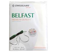 Zweigart 32 Hilos Belfast Lino Blanco Envejecido 50 x 70 cm (19,5 x 27,5 Pulgadas) - Fat QTR