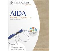 Zweigart AIDA Precut 16 ct 3251 color 3009 Vintage Tela artesanal para punto de cruz 48 x 53 cm
