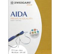 Zweigart AIDA Precut 18 ct Fein-Aida 3793 Color 3008 Curry - Tela para punto de cruz (48 x 53 cm)