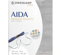 Zweigart AIDA precut 18 ct Fein-Aida Vintage 3793 color 7729 gris tela de costura para punto de cruz 48 x 53 cm