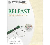Zweigart Belfast - Juego de 32 fundas de lino (50 x 70 cm), color crema
