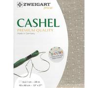 Zweigart CASHEL Precut 28 ct 3281 color 1399 mini puntos marrón blanco tela de mano de 100% lino para bordado 48 x 68 cm