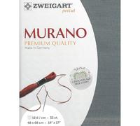 Zweigart Tela de conteo MURANO Precut 32 ct. 3984 color 7107 gris carbón, tela para bordado 48 x 68 cm