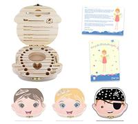 ZWEN Caja para dientes de leche 3.0 (princesa y pirata colorida) + dulce carta de dientes I libro electrónico gratuito I caja para dientes de leche para niñas y niños (pirata)