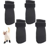 Zwenjuan Botas Antiarañazos para Gatos,4 Piezas Manoplas Antiarañazos para Gatos,Protector de Pata de Botas para Perros y Gato,(tamaño S),para bañarse,Cortarse Las uñas y visitar a un veterinari