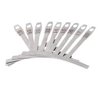 Zwenjuan Calibrador de Radio de la Cuerda,9 PCS Herramientas de Luthier Calibre de Regla de Radio de Cuerda Medidor de Radio de Precisión para Guitarra Reparación y Mantenimiento