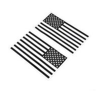 ZWEquipint 2 calcomanías de bandera estadounidense para Jeep para Chevrolet, gráficos de vinilo de fibra de carbono negra, emblemas de cuerpo lateral de 5.5 x 3 pulgadas (izquierdo + derecho)