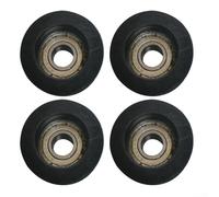 ZWEquipint 4 poleas de fibra de nailon con rodamiento único, 37 mm y 41 mm, accesorios negros para bicicleta estática para gimnasio y entrenamiento en casa (37 x 21 mm)