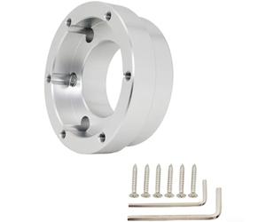ZWEquipint Base adaptadora de volante de carreras de 70 mm para G29 para G920 para G923, soporte de volante de aluminio con agujero central de 70 mm, compatible con simuladores de juegos (plata)