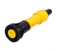 ZWEquipint Boquilla de pulverización de agua de alta presión ajustable para granja de jardín, conector de 1 pulgada y 2 pulgadas, chorro de ducha de múltiples patrones, varita de plástico PP, amarillo