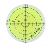ZWEquipint Burbuja redonda grande de 60 mm, circular para medidor de ojos BULLS para caravana, trípode de cámara y calibración de escala electrónica, ABS y acrílico