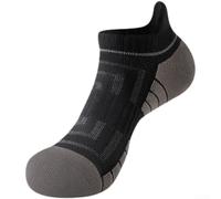 ZWEquipint Calcetines de correr transpirables de algodón peinado para hombre con suela acolchada para baloncesto y deportes atléticos, color blanco (gris oscuro oscuro)