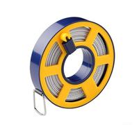 ZWEquipint Cinta métrica de fibra suave de 10 m con doble escala, funda ABS a prueba de golpes y manivela rápida para coser sastrería uso doméstico