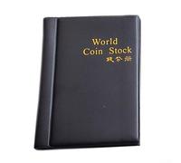 ZWEquipint Colección de monedas Álbum Book Penny Storage Display 120 Pocket 10 Page 28Mm Holder Portable Lightweight Easy Organization Collector (negro)