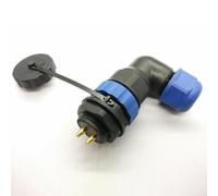 ZWEquipint Conector circular impermeable SD20 IP68 Zócalo de la aviación del codo de 90 grados para el cable de alambre del Pin 2-9 (2pin)