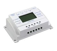 ZWEquipint Controlador de carga solar MPPT de 20 A con pantalla LCD para batería de 12 V/24 V, compensación automática de temperatura, interfaz para sistemas de energía alternativos de jardín