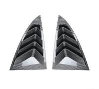 ZWEquipint Cubierta de persiana de vidrio para puerta trasera para Tesla Model 3 2024, accesorios de moldura y moldura exterior estilo fibra de carbono ABS, acabado negro, instalación rápida, par
