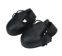 ZWEquipint Cubiertas antideslizantes de cuero para zapatos de trabajo,Puntera de acero Cubrezapatos protectores a prueba de golpes Calzado de seguridad,Para sitios de construcción industrial,Negro